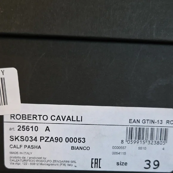 Roberto Cavalli White Sneakers - Picture 10 of 10